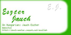 eszter jauch business card